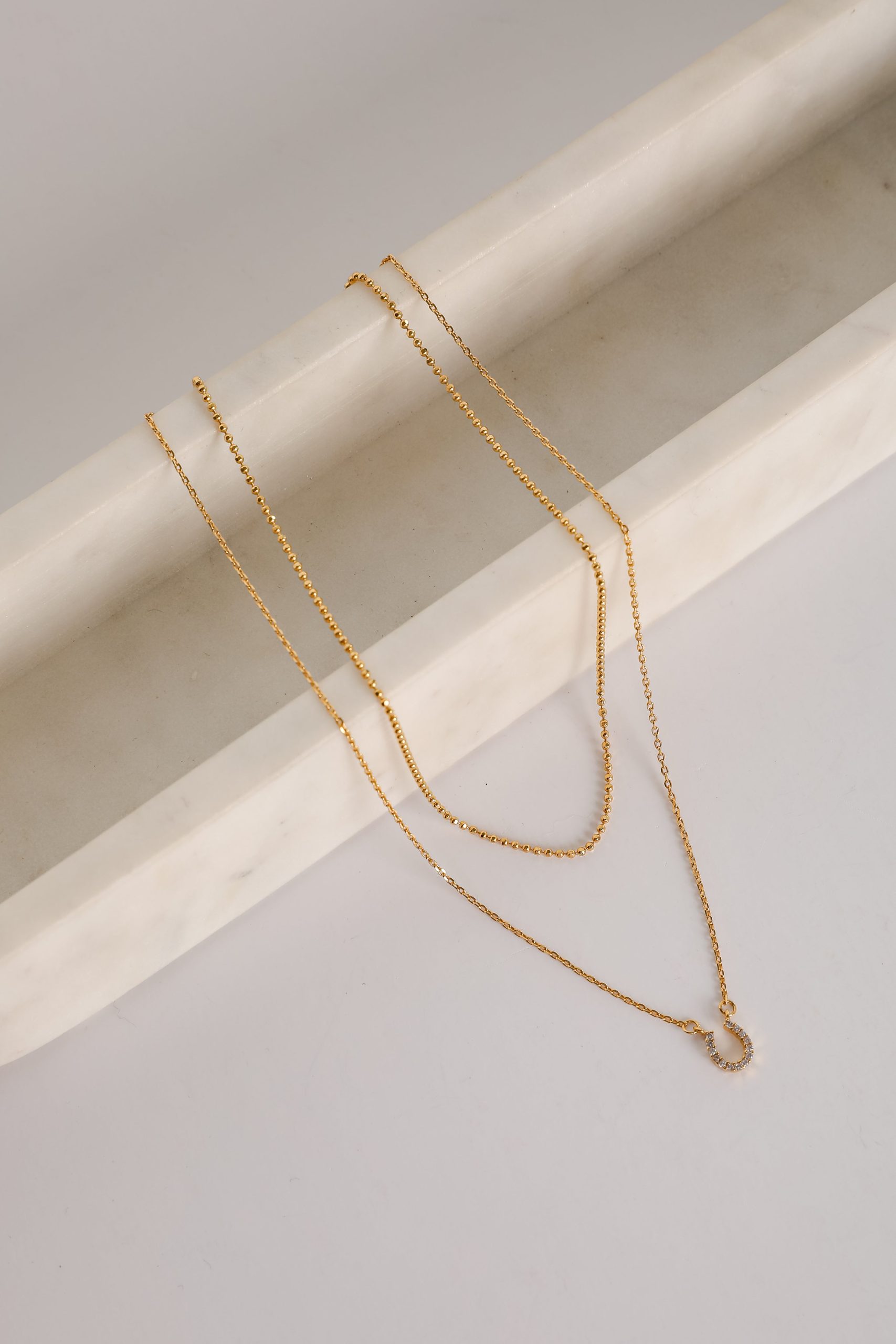 FINAL SALE - Gabby Gold Horseshoe Charm Necklace - Image 5
