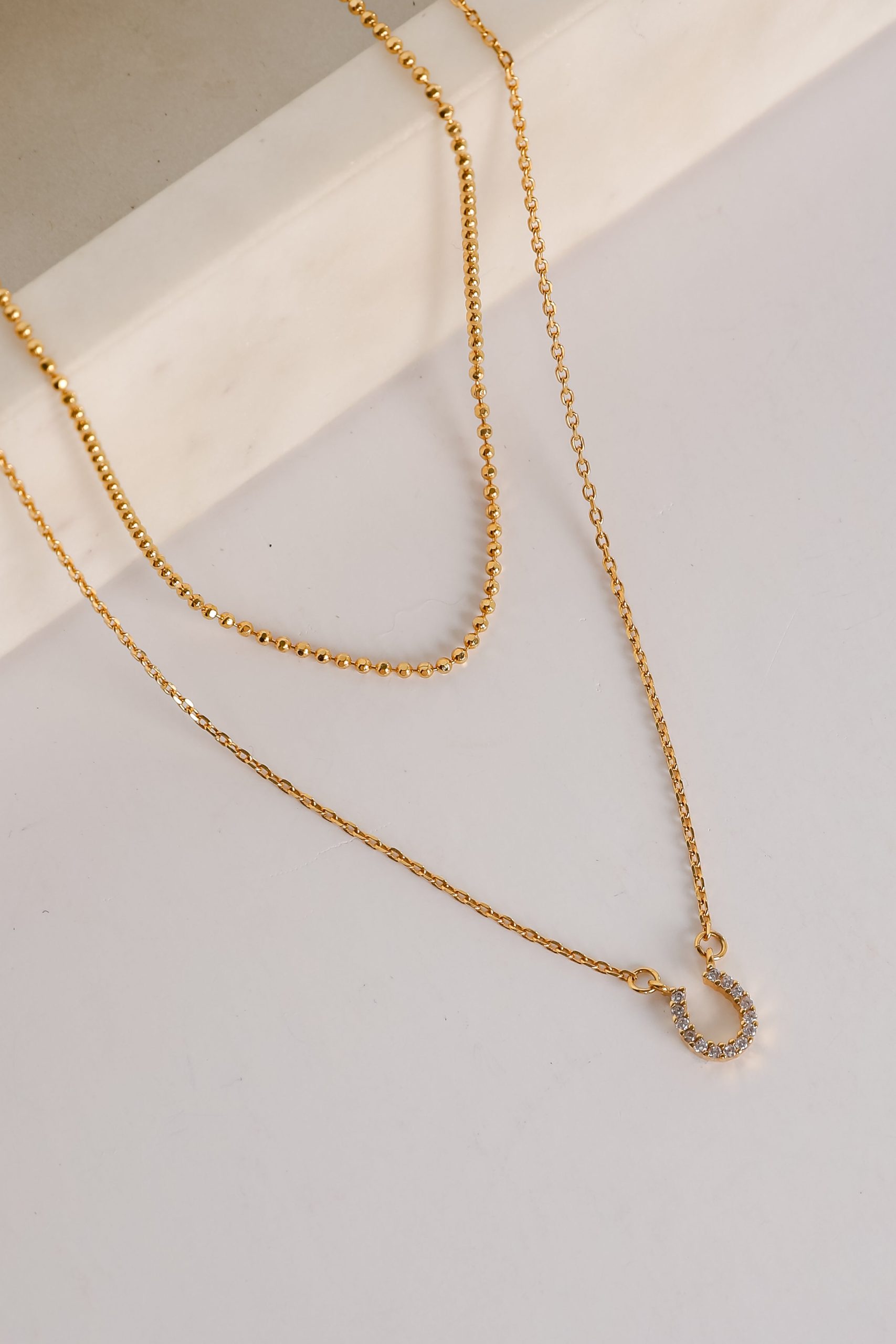 FINAL SALE - Gabby Gold Horseshoe Charm Necklace