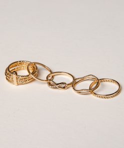 Kaitlyn Infinity Gold Ring Set