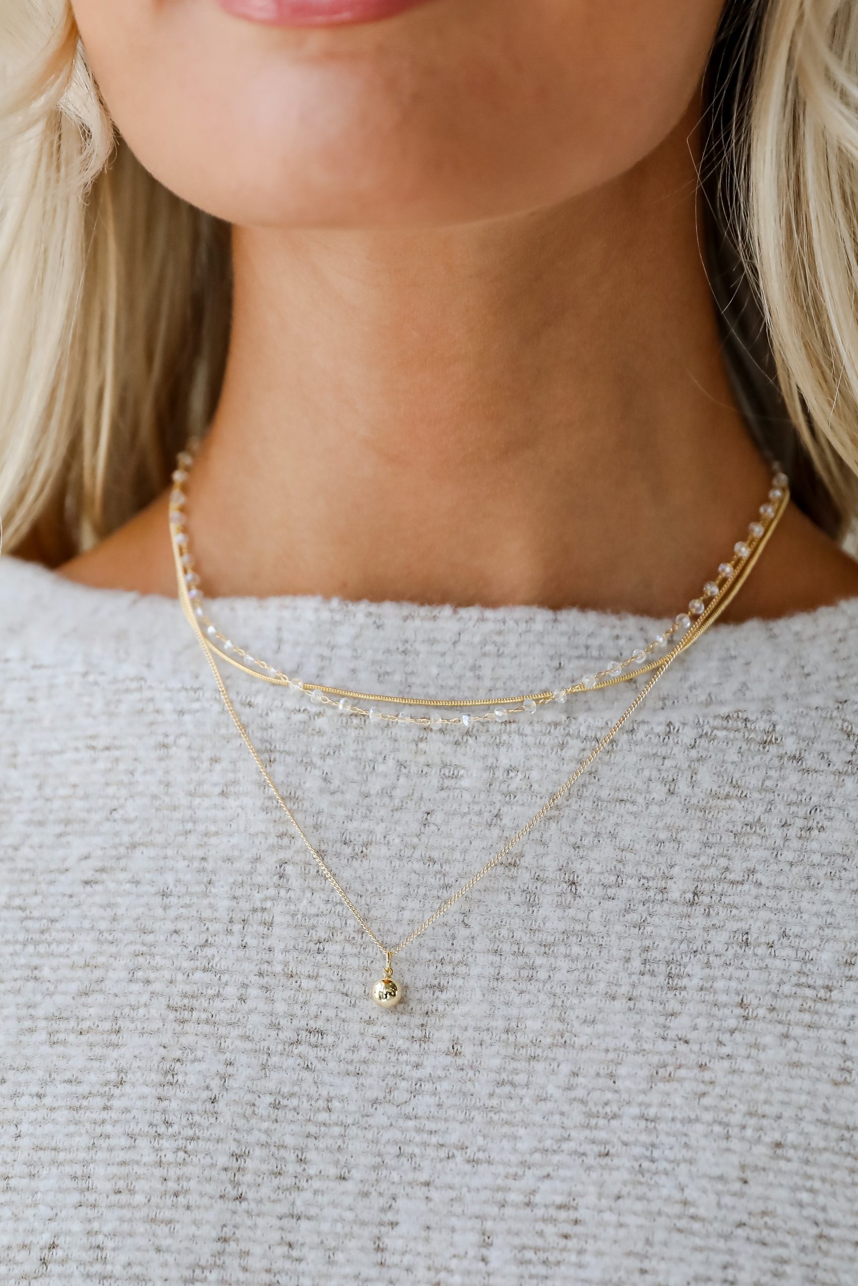 FINAL SALE - Reagan Layered Chain Necklace - Image 4