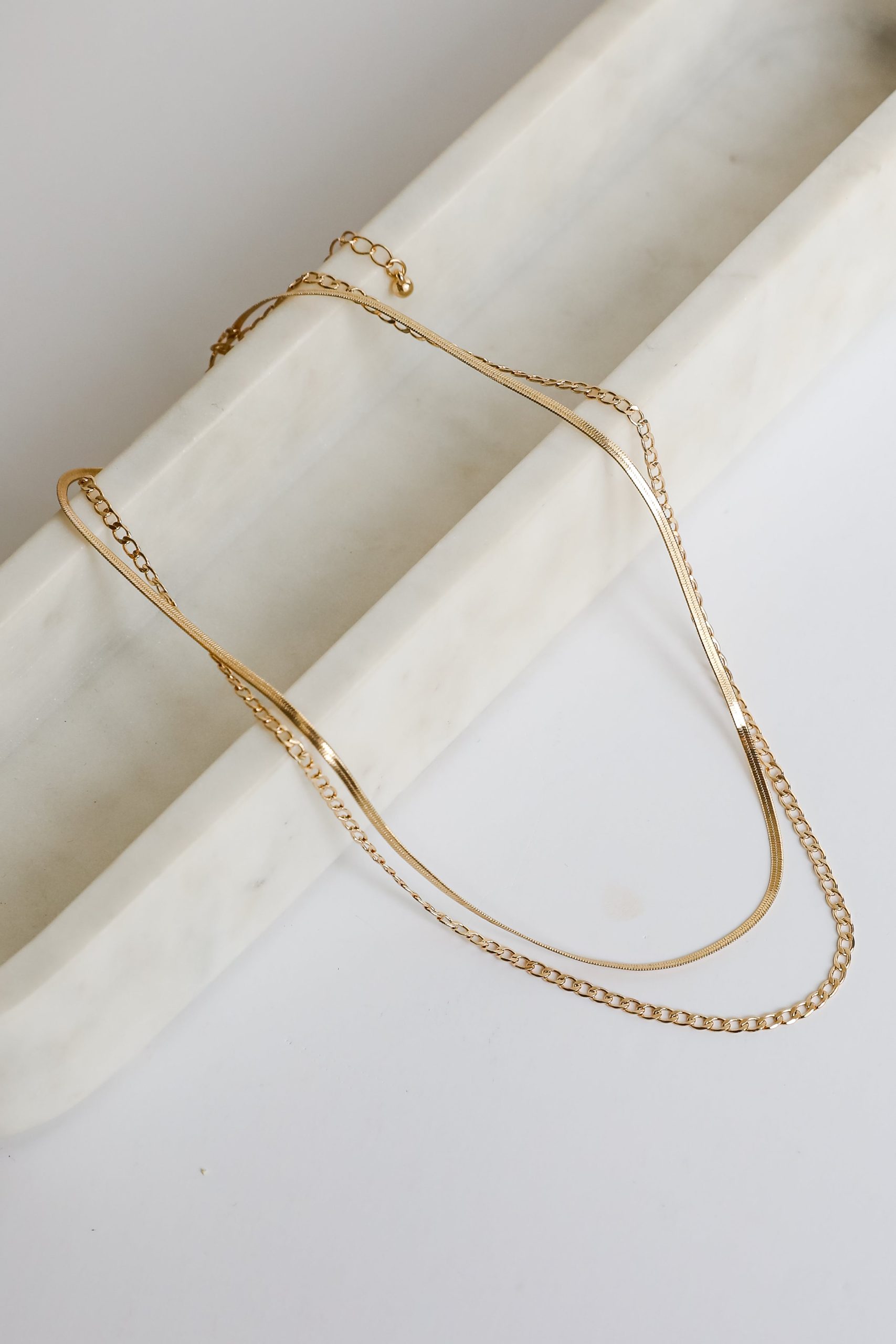 Lexi Gold Layered Chain Necklace - Image 3