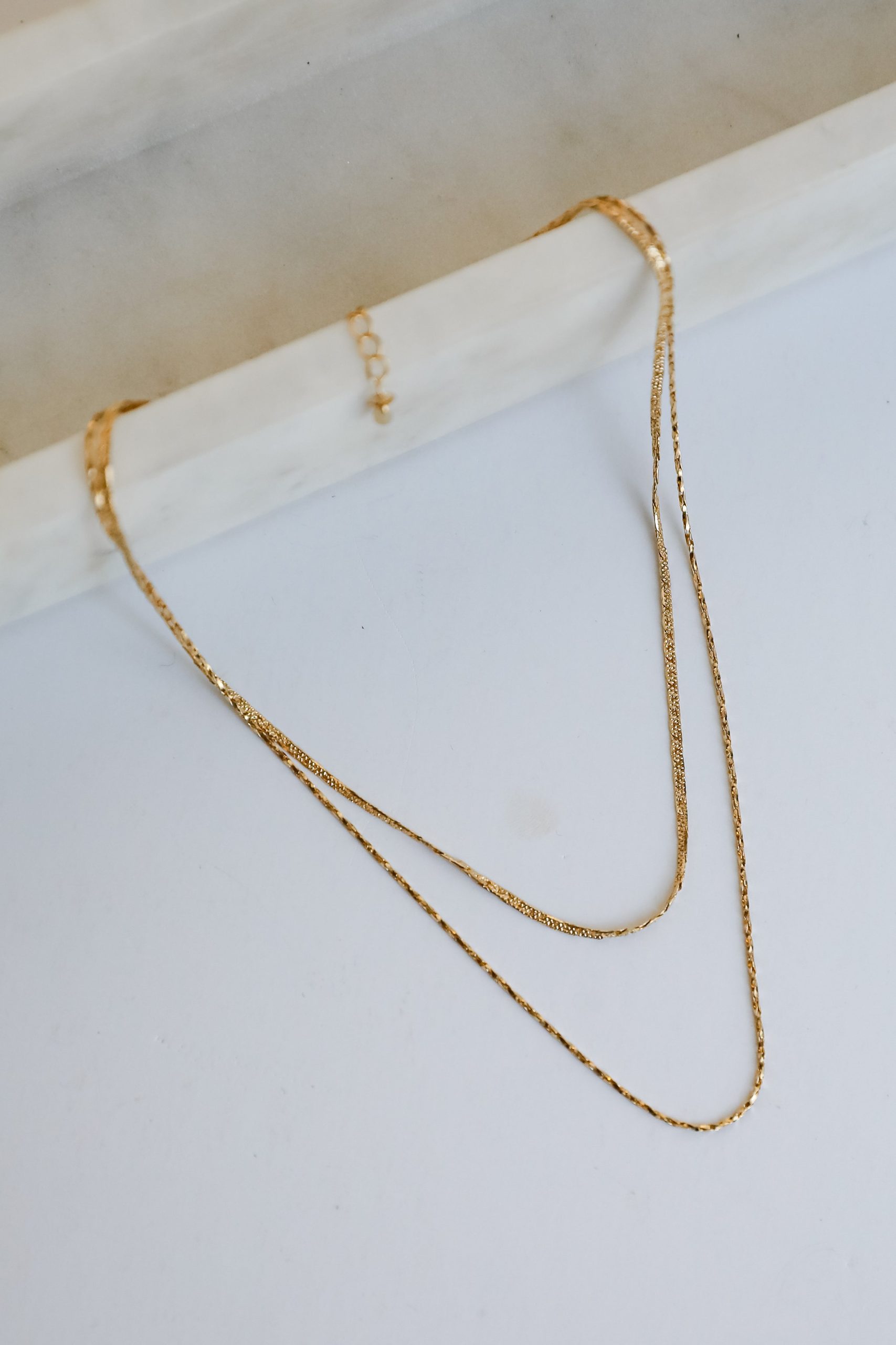 Hadley Gold Layered Chain Necklace - Image 3