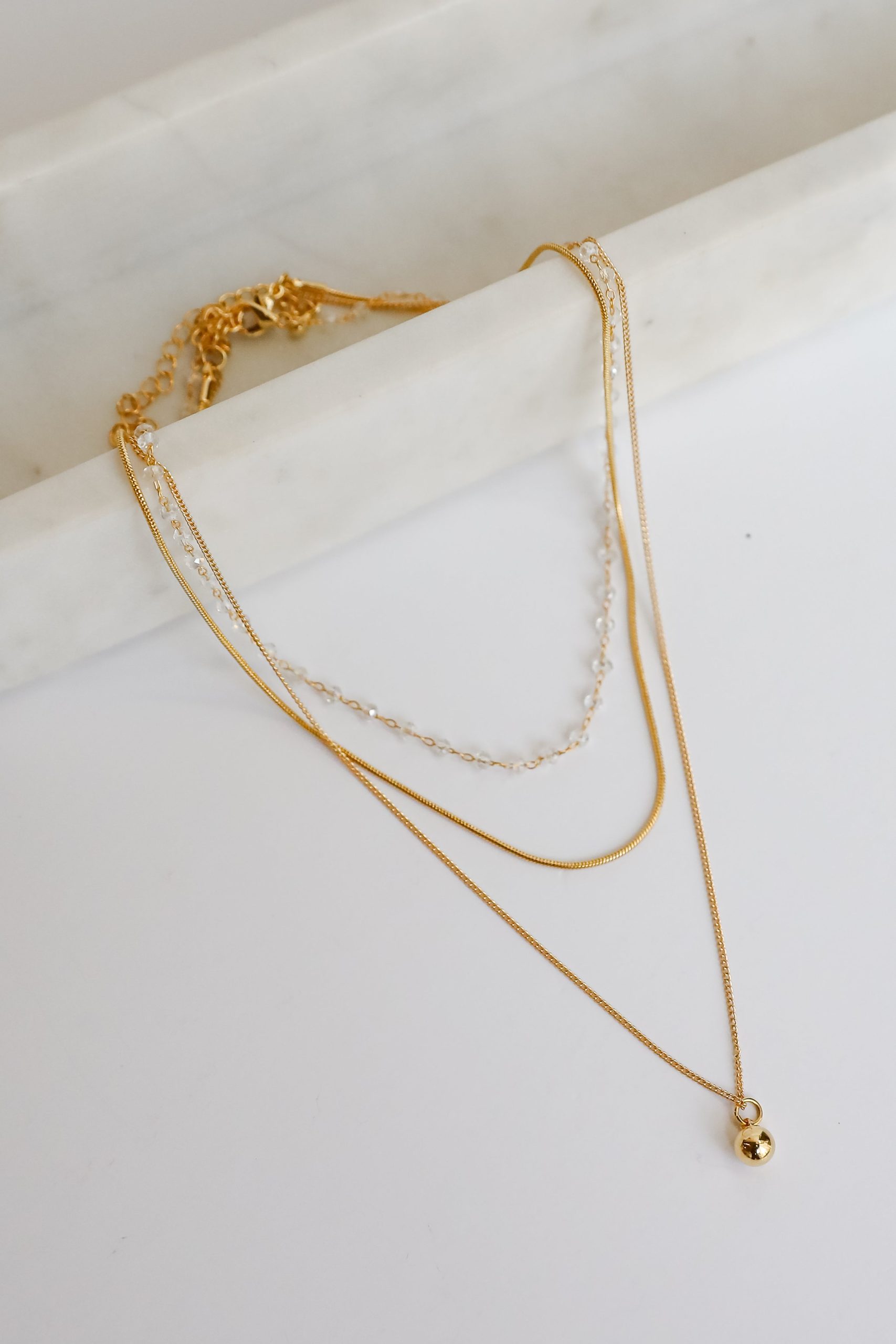FINAL SALE - Reagan Layered Chain Necklace - Image 3