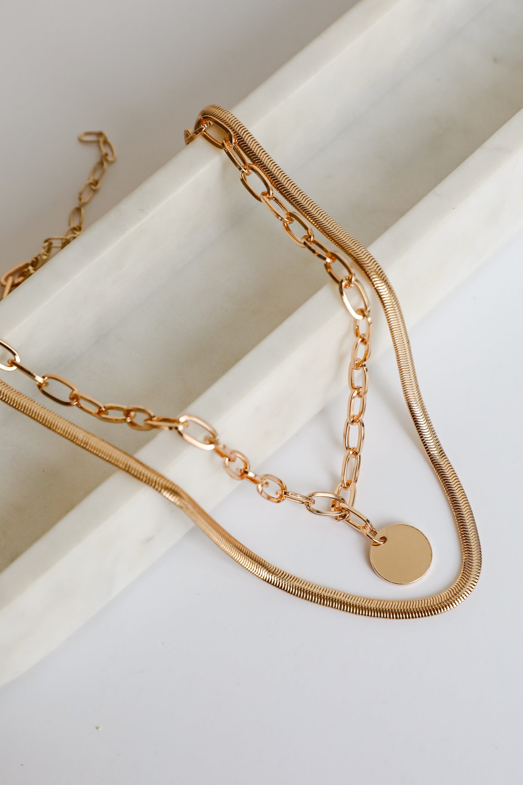 Sofia Gold Layered Chain Necklace - Image 2