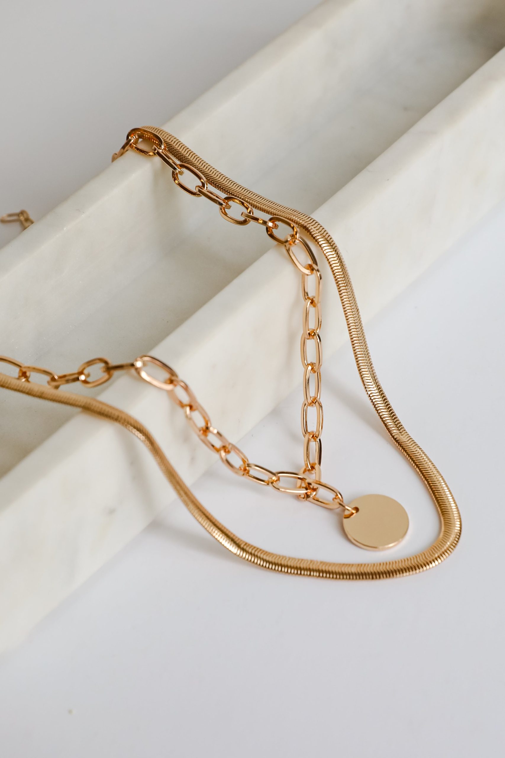 Sofia Gold Layered Chain Necklace - Image 4