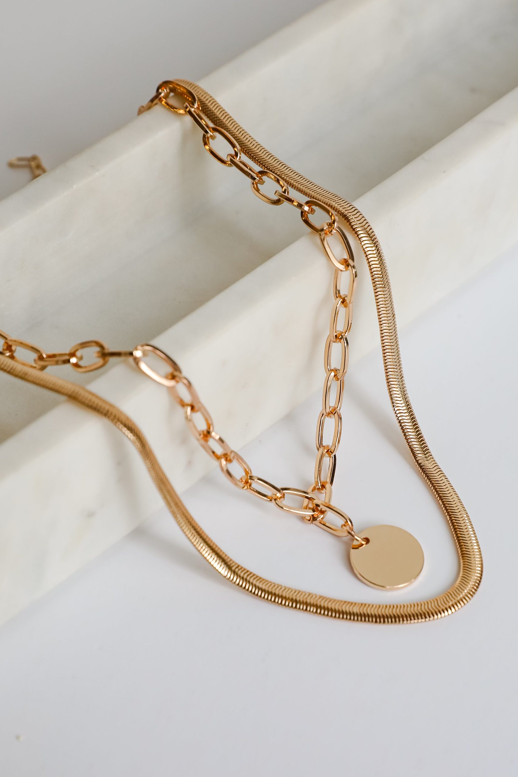 Sofia Gold Layered Chain Necklace - Image 3