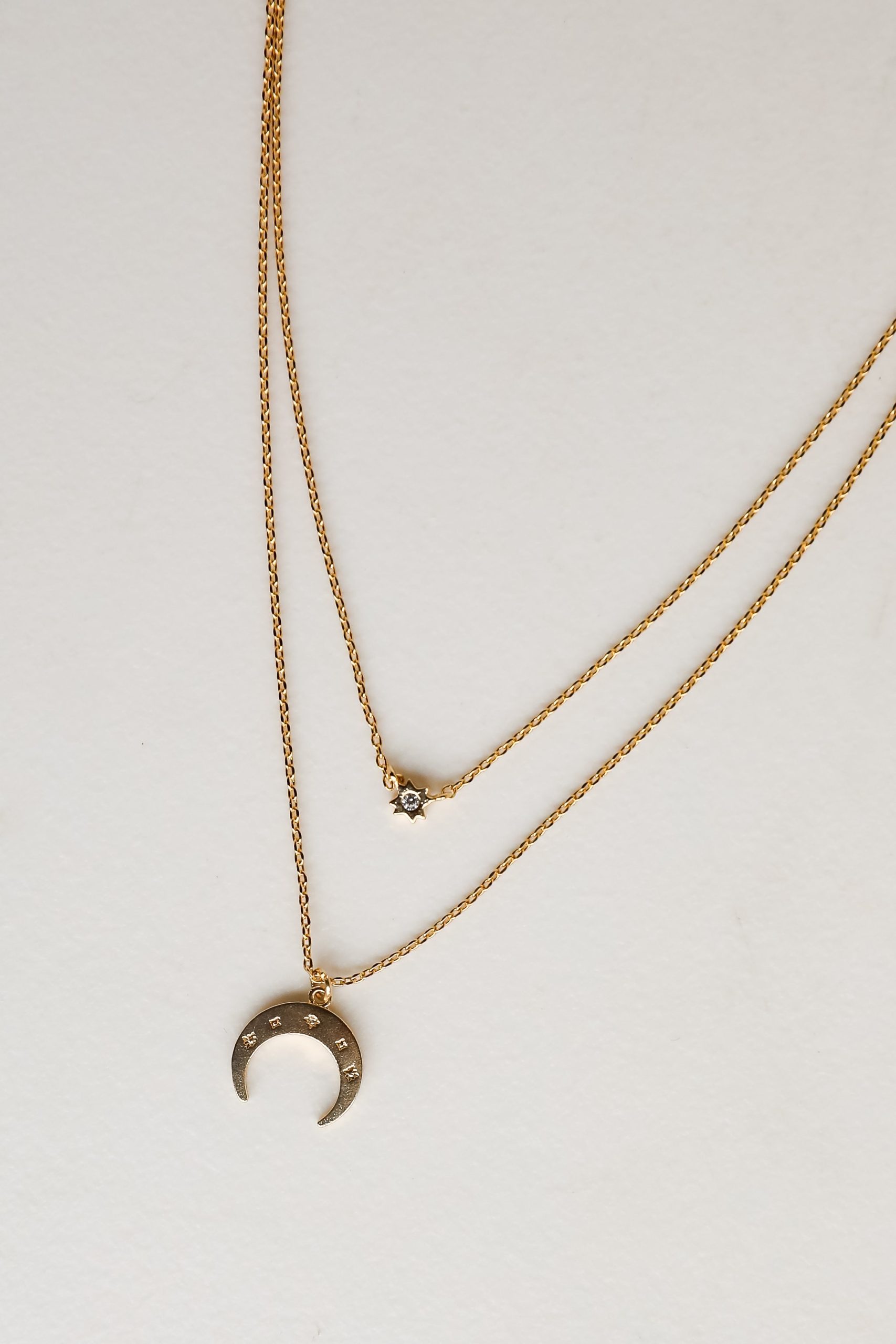 FINAL SALE - Sami Gold Crescent Horn Layered Necklace
