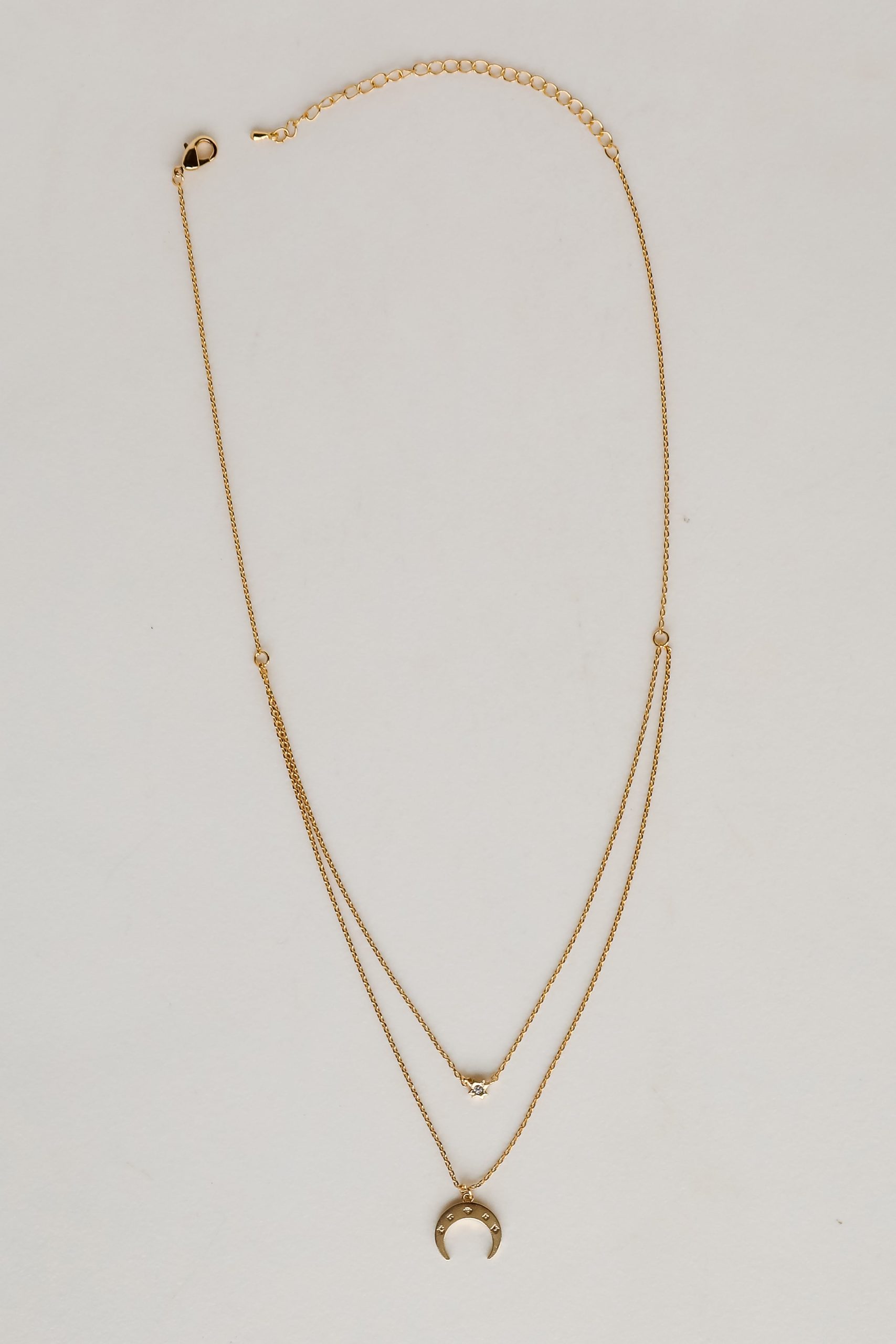 FINAL SALE - Sami Gold Crescent Horn Layered Necklace - Image 3