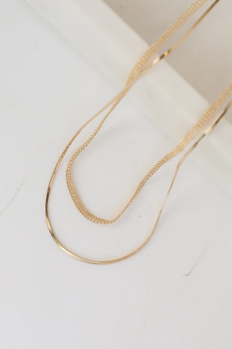 FINAL SALE - Lydia Gold Layered Chain Necklace