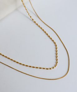 FINAL SALE - Avery Gold Layered Chain Necklace