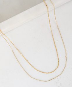 FINAL SALE - Abbie Gold Layered Chain Necklace