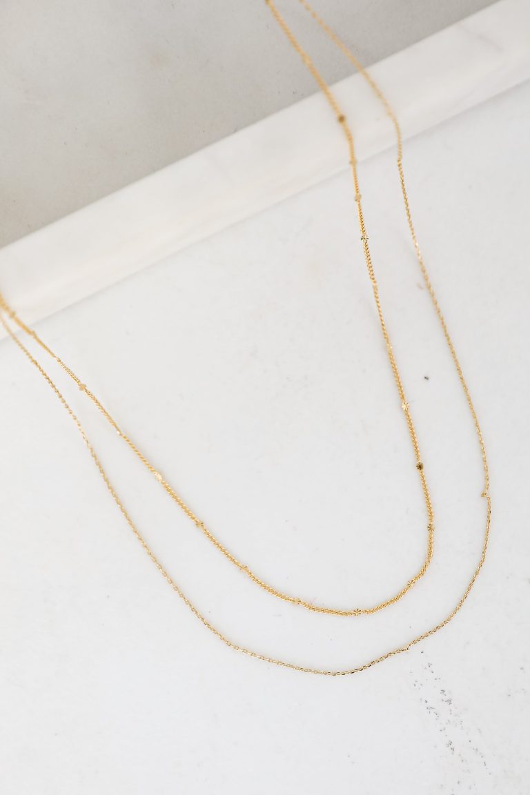 FINAL SALE - Abbie Gold Layered Chain Necklace