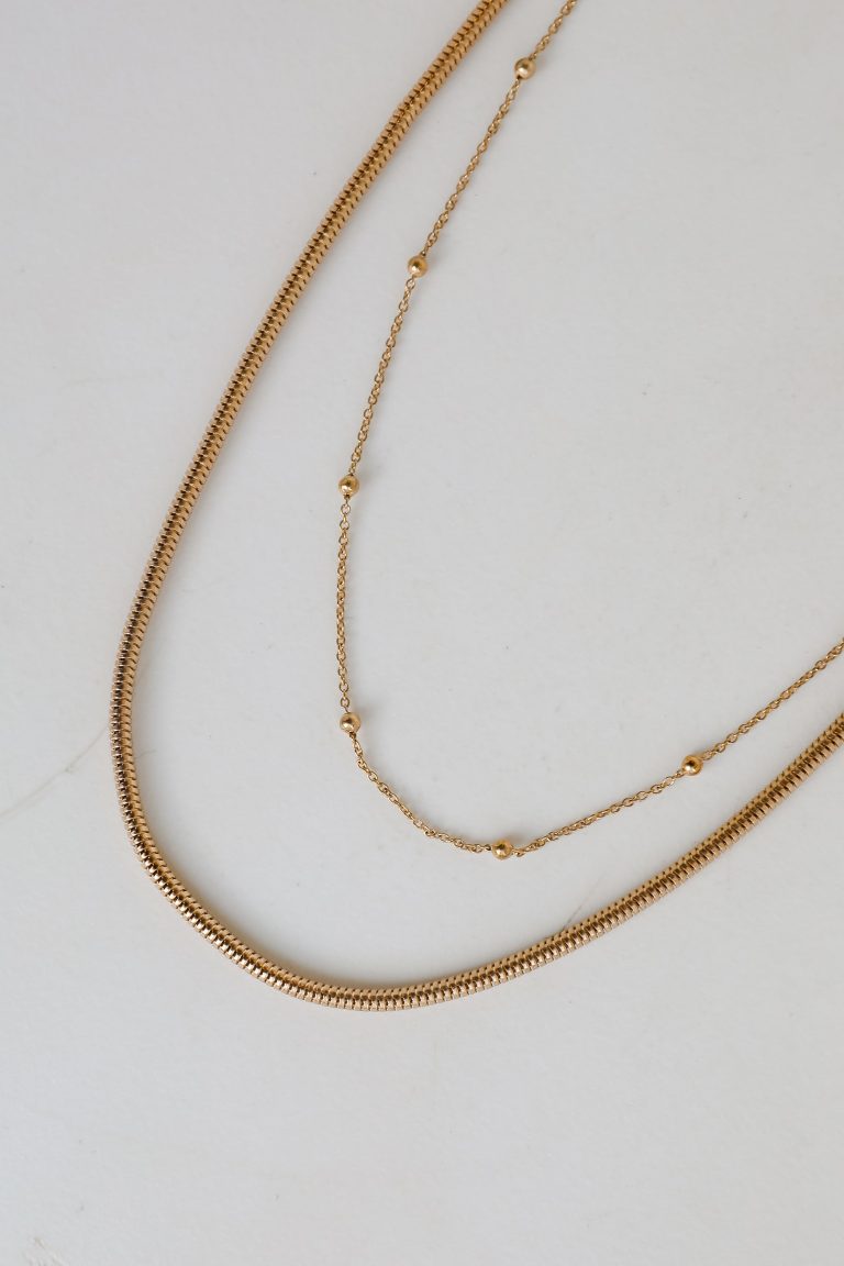 FINAL SALE - Meghan Gold Layered Chain Necklace