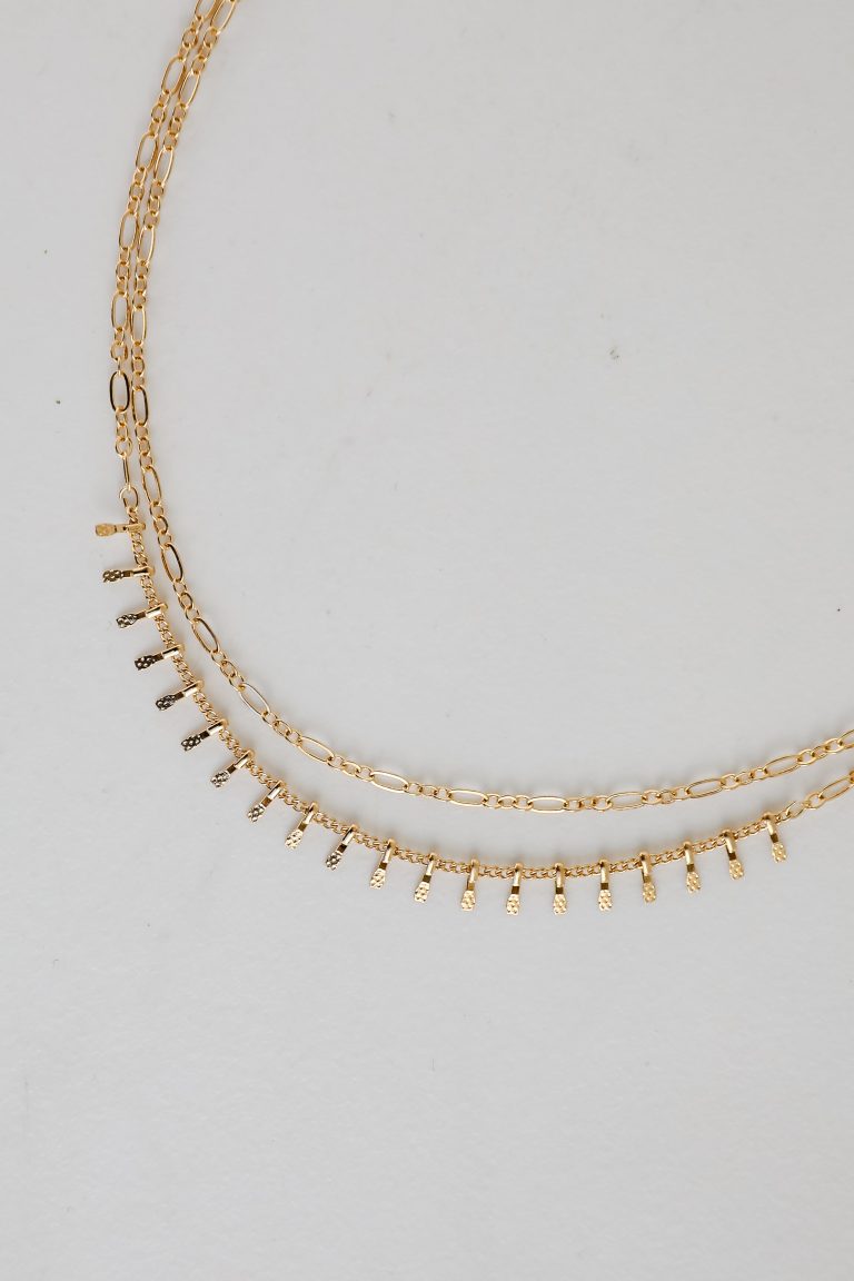 FINAL SALE - Kaia Gold Layered Chain Necklace