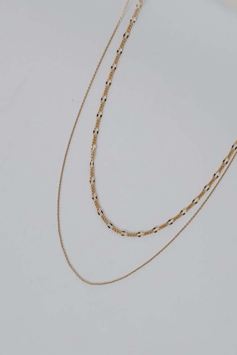 FINAL SALE - Carrie Gold Layered Chain Necklace