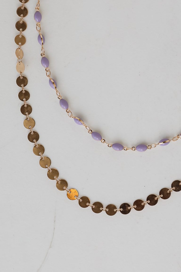 FINAL SALE - Naomi Lavender Layered Necklace