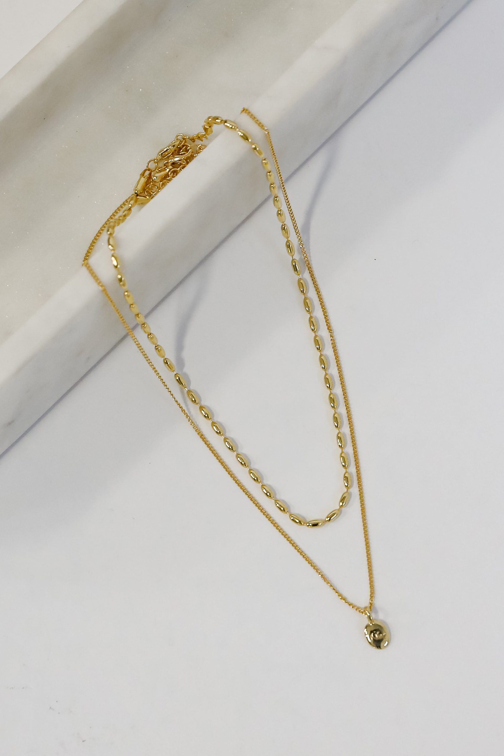 FINAL SALE - Eden Gold Layered Chain Necklace - Image 2