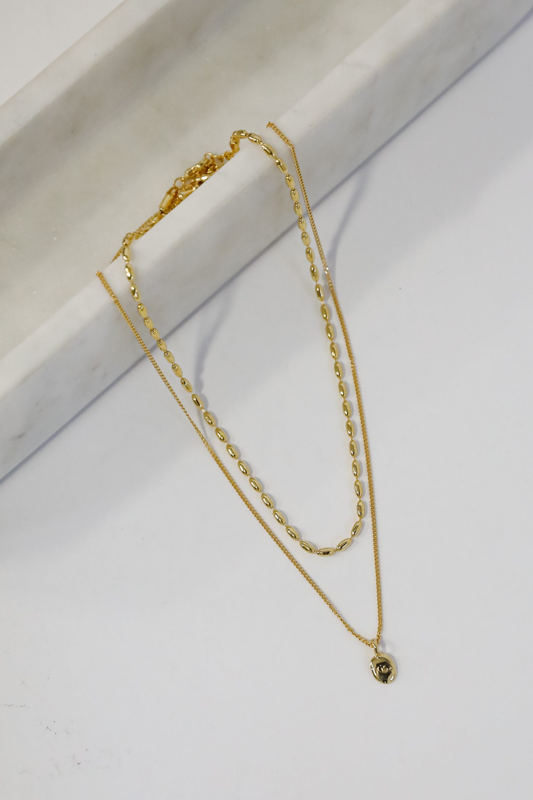 FINAL SALE - Eden Gold Layered Chain Necklace - Image 4
