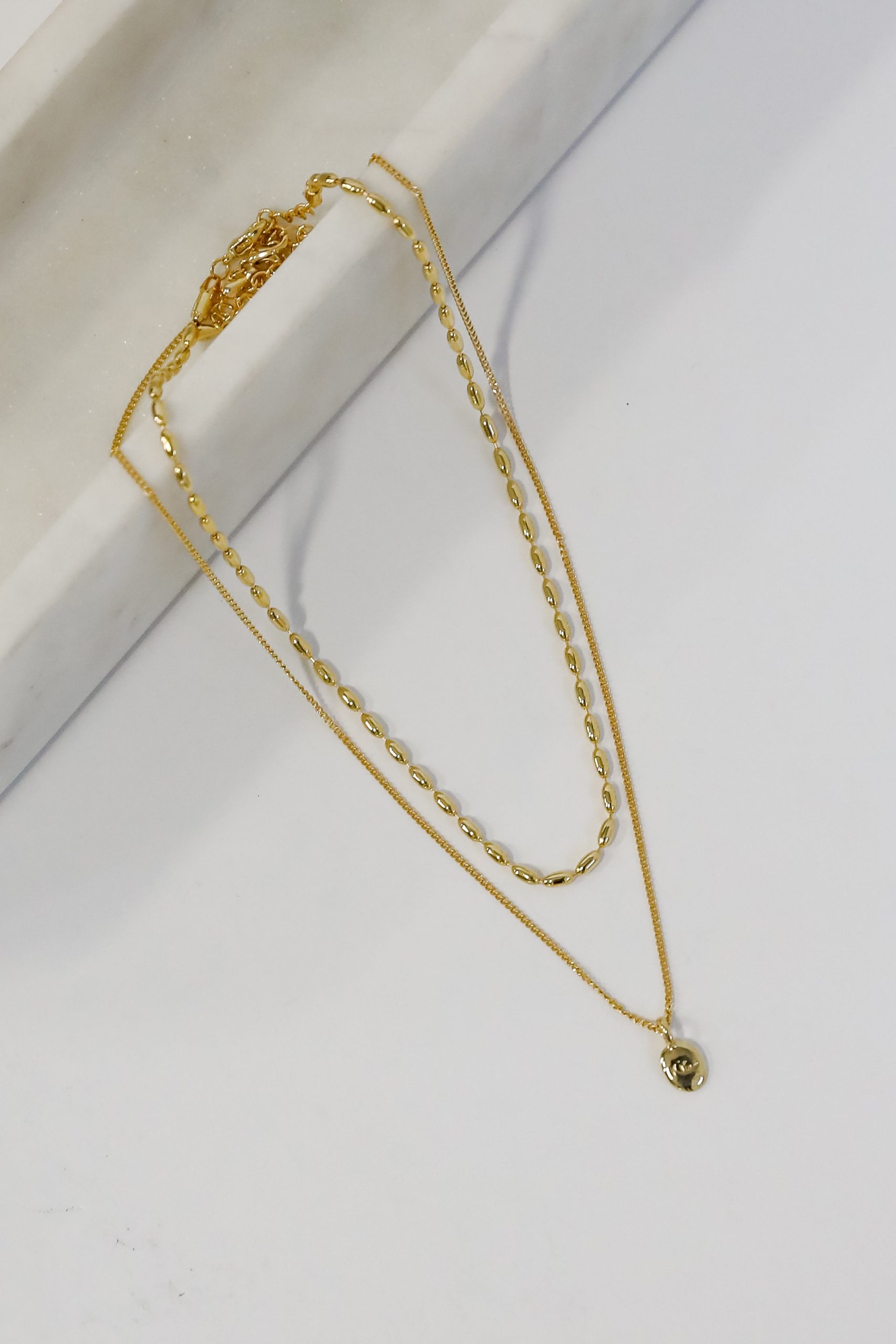 FINAL SALE - Eden Gold Layered Chain Necklace - Image 5