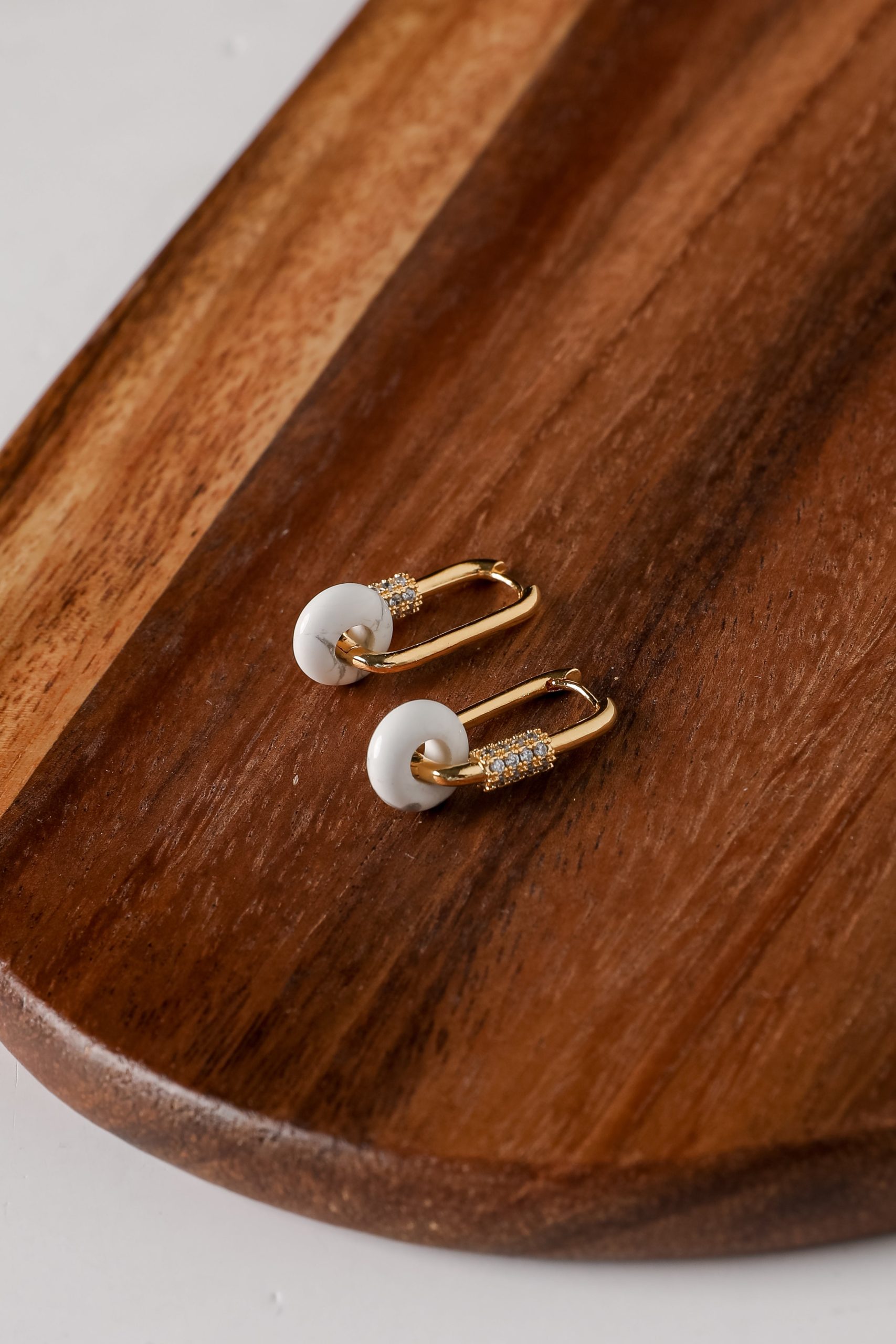 FINAL SALE - Lucy Gold Oval Mini Hoop Earrings - Image 3