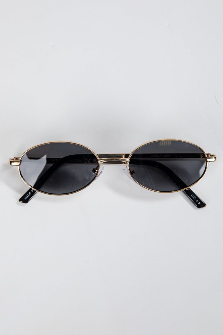 Sleek Living Gold Oval Sunglasses