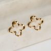 Kaylee Gold Quatrefoil Earrings