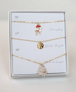 FINAL SALE - Holly Gold Necklace Set