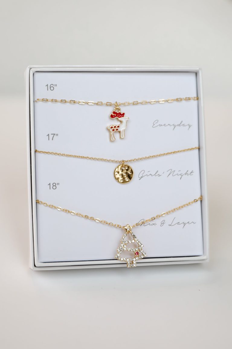 FINAL SALE - Holly Gold Necklace Set