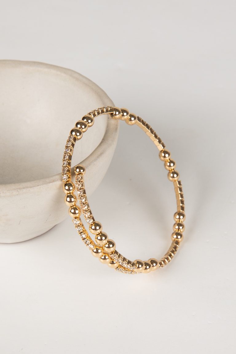 Ashley Gold Rhinestone Bracelet