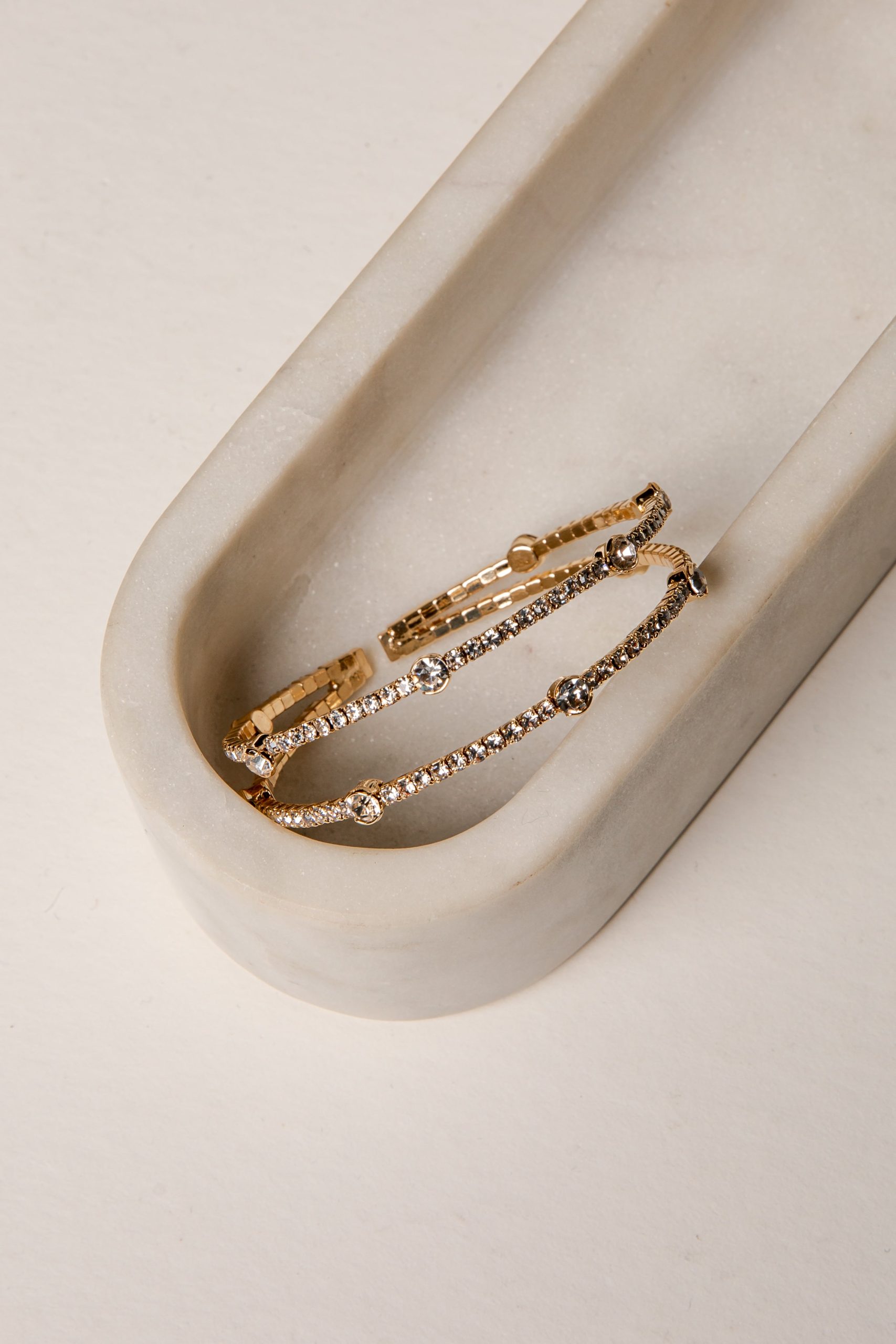 Haley Gold Rhinestone Bracelet - Image 3