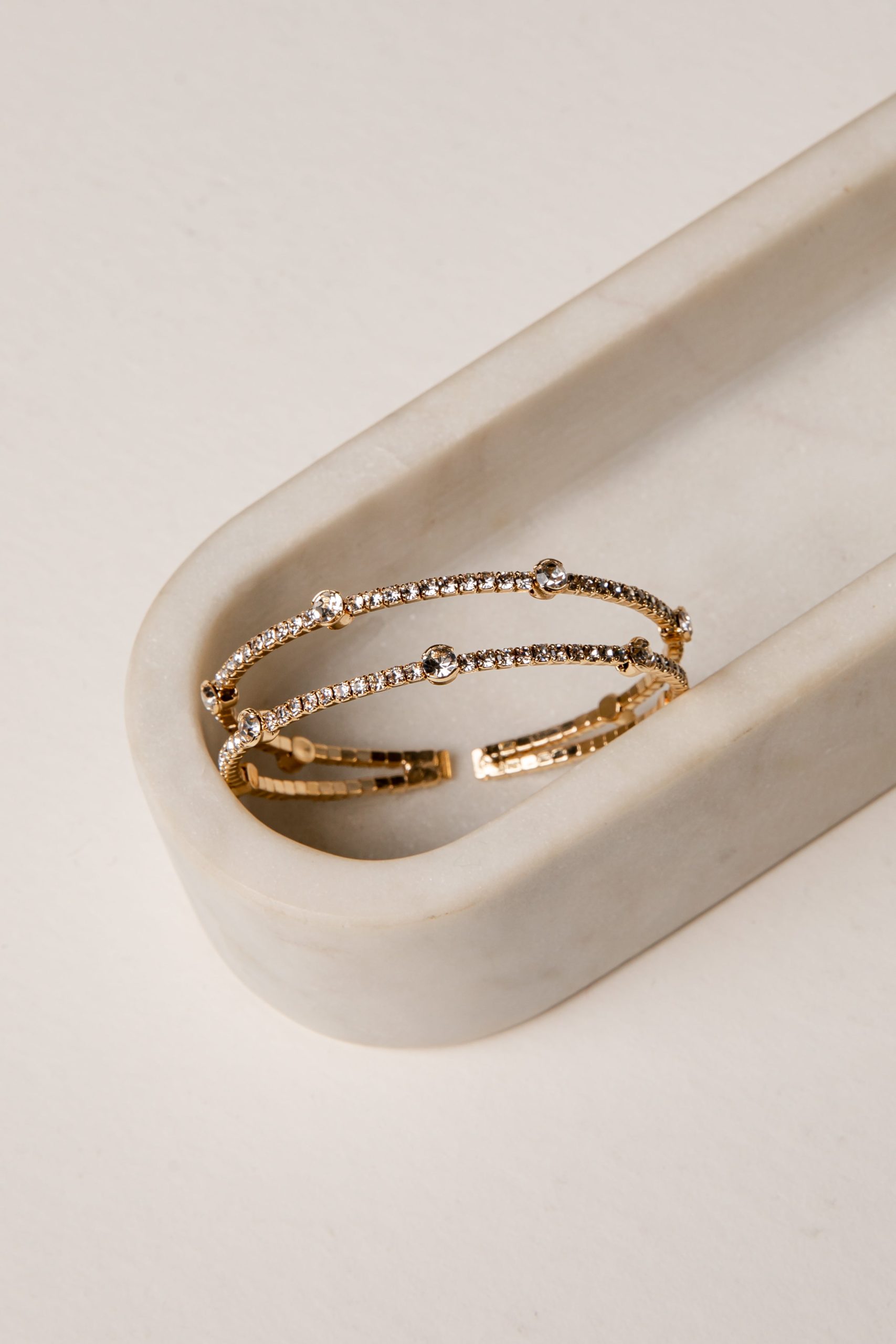 Haley Gold Rhinestone Bracelet - Image 2