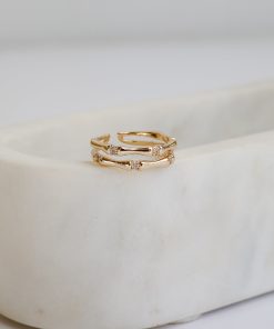 Luna Gold Double Ring