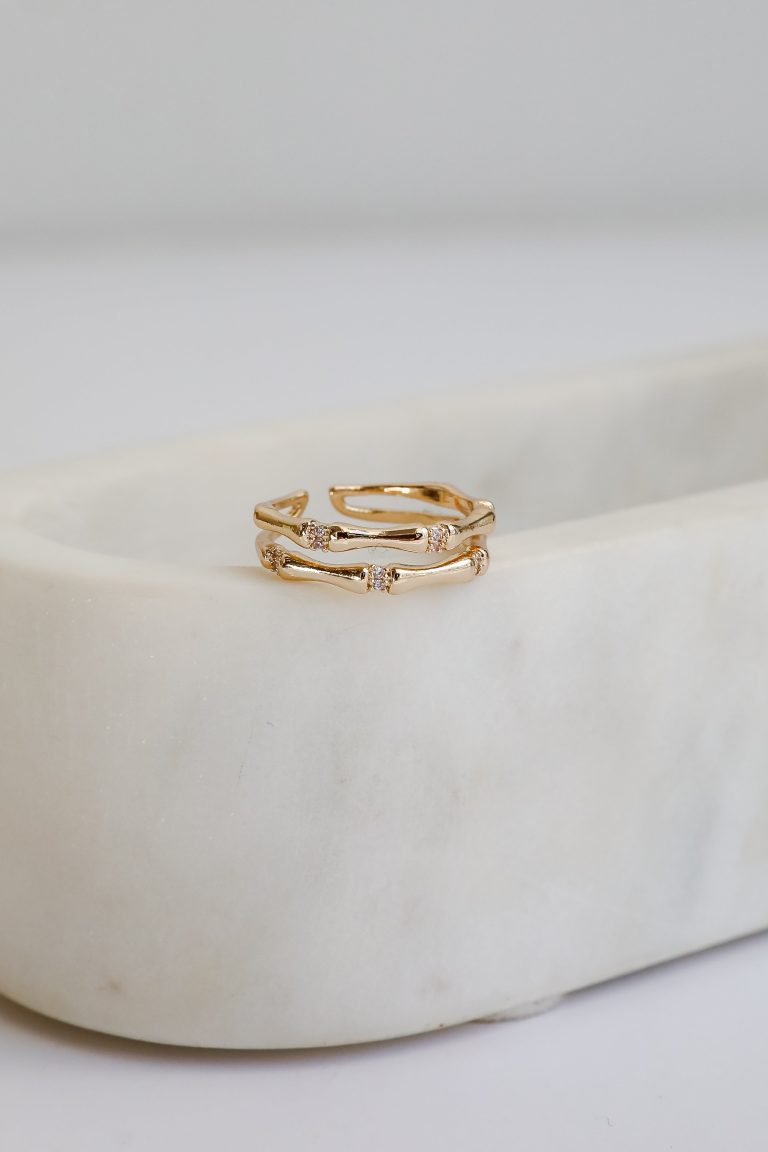 Luna Gold Double Ring