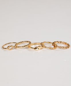 Reagan Gold Ring Set