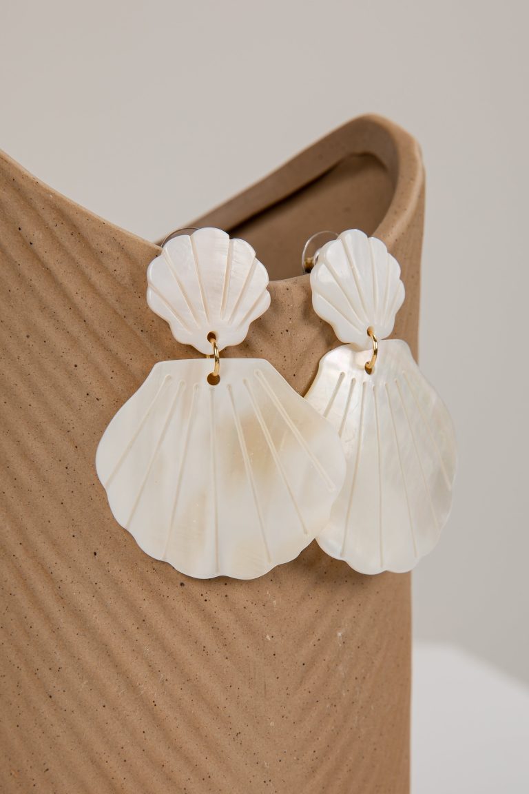 Cora Gold Seashell Drop Earrings