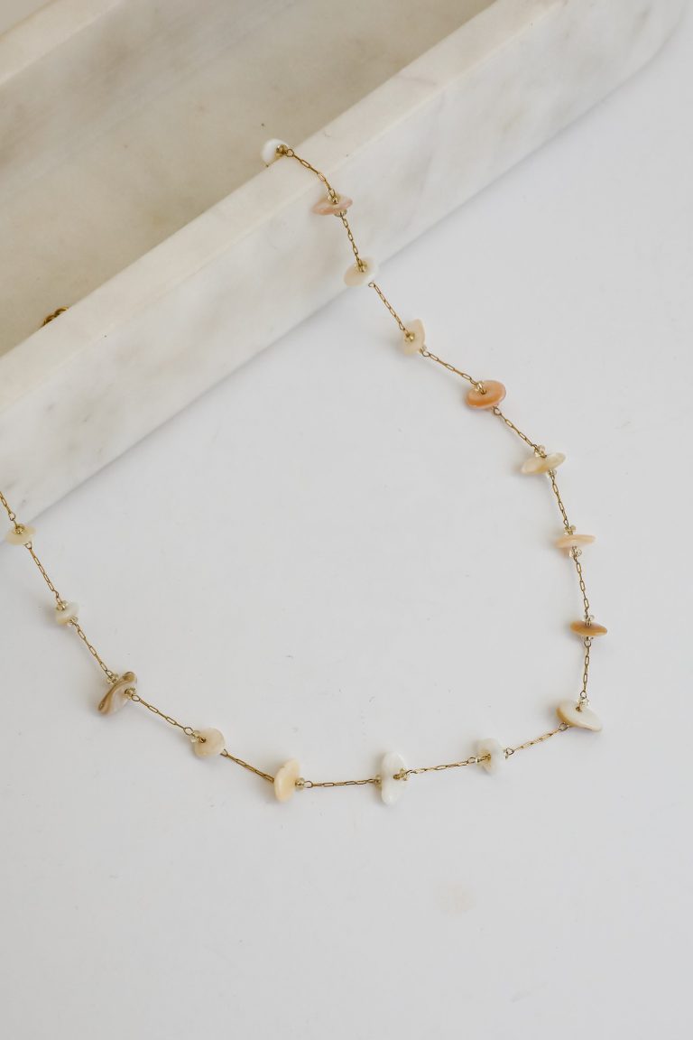 FINAL SALE - Olivia Gold Seashell Charm Necklace