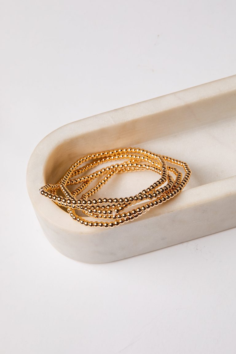 Megan Gold Beaded Bracelet Set