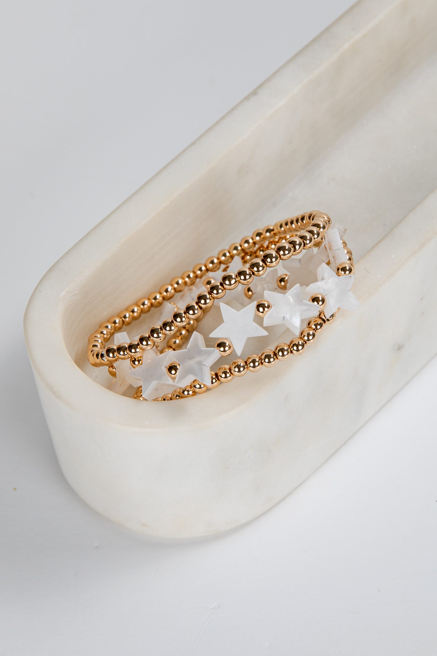 Alayna Gold Star Beaded Bracelet Set - Image 3