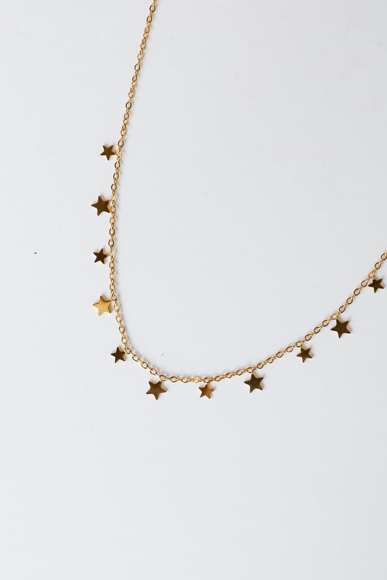 FINAL SALE - Elise Gold Star Charm Necklace
