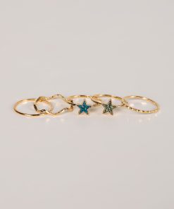 FINAL SALE - Erin Gold Star Ring Set