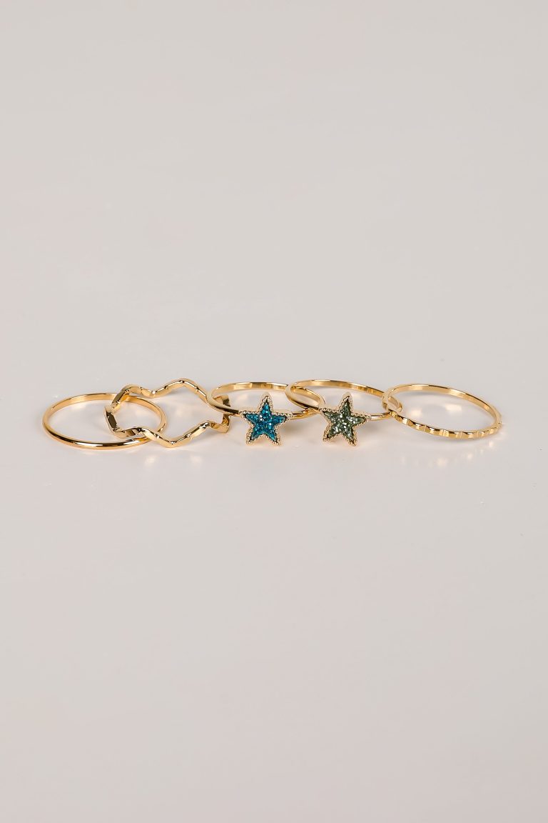 FINAL SALE - Erin Gold Star Ring Set