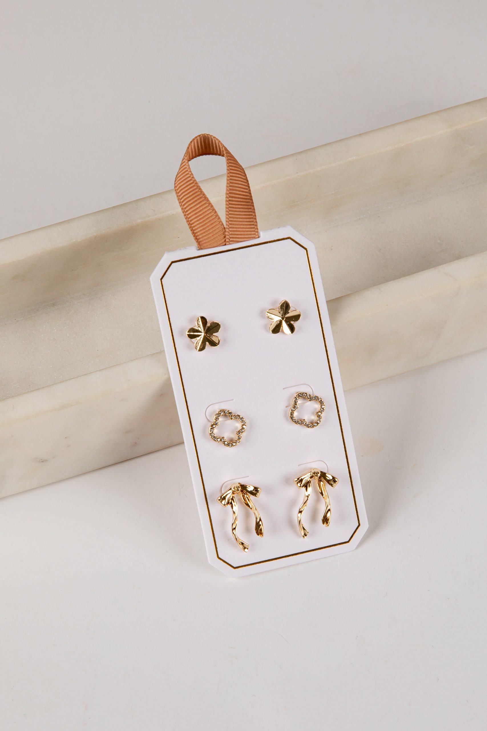 Amy Gold Stud Earring Set - Image 3