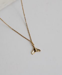 FINAL SALE - Leah Gold Tail Charm Necklace
