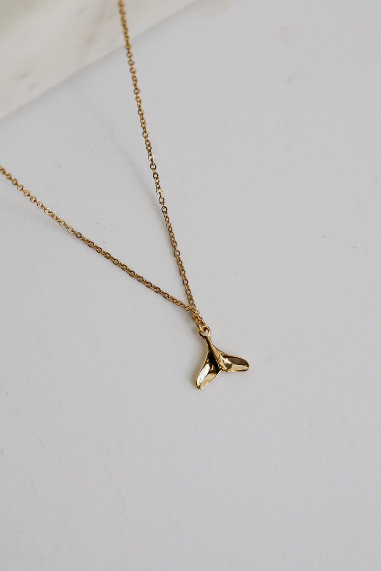 FINAL SALE - Leah Gold Tail Charm Necklace
