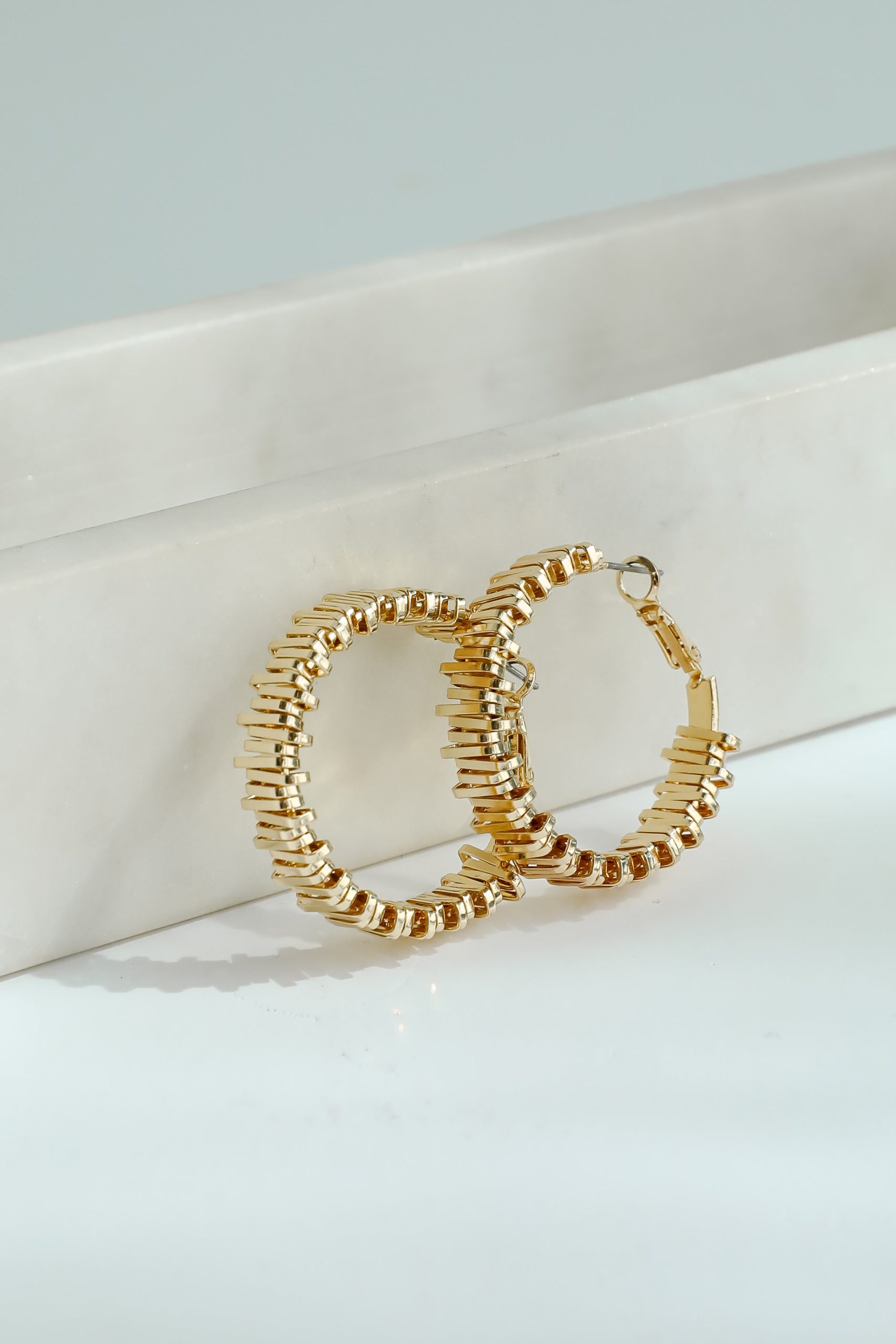 Ruth Textured Hoop Earrings - Image 2