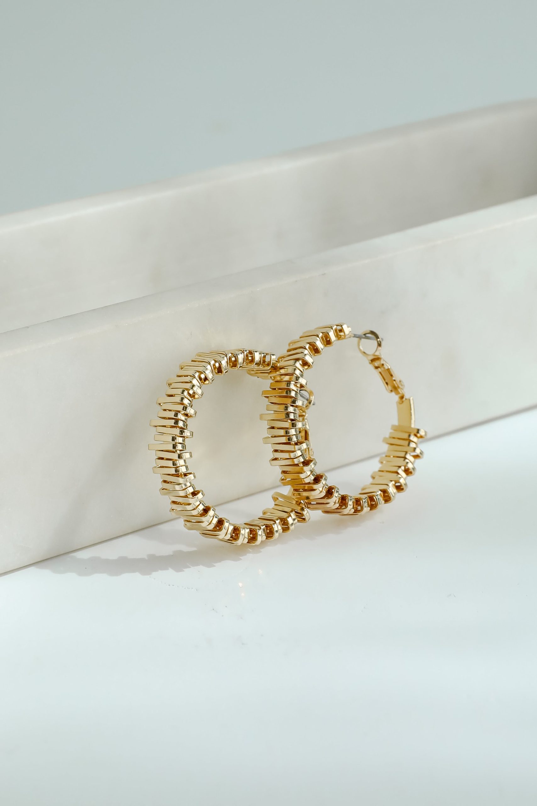 Ruth Textured Hoop Earrings - Image 5