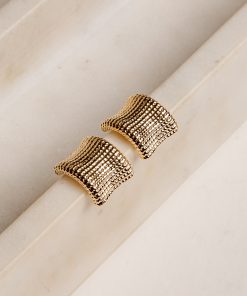 Juliette Gold Textured Stud Earrings
