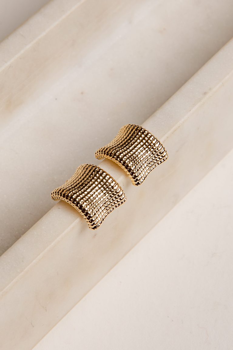 Juliette Gold Textured Stud Earrings