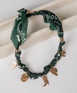 Scarlett Bandana Charm Necklace