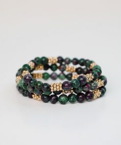 FINAL SALE - Samantha Green Beaded Bracelet Set